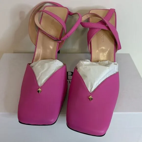 NIB Tiannia Barnes HOPE ANKLE STRAP HIGH HEELS IN PINK